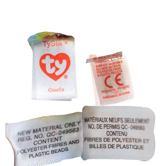 Ty Beanie Boo's Collection 2022 Giselle Spotted Rainbow Unicorn Stuffed Animal - Picture 7 of 9